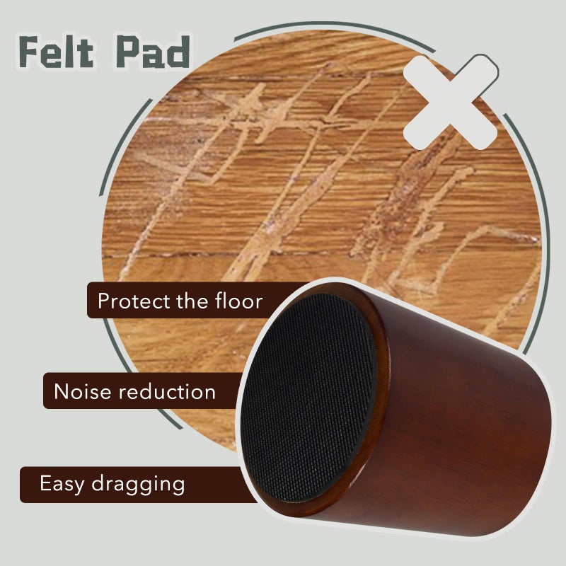 KOIKEY Furniture Raisers Bed Risers - 4 Inch Wooden Circle Heavy Duty Furniture Height Extenders Lifts for Sofa Couch Desk Chair Table Base Raising Space, Convenient Store and Cleaning, Pack of 4 - Image 4